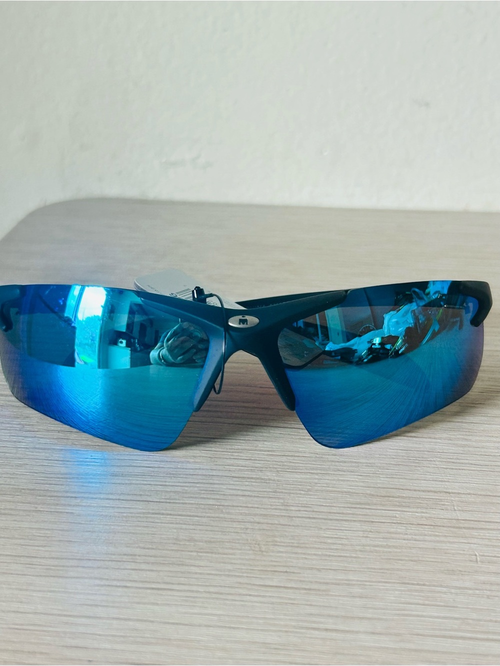 Foster Grant Men's Sport Sunglasses with Blue Mirrored Lenses
